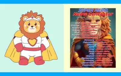 Free Printable Superhero Name