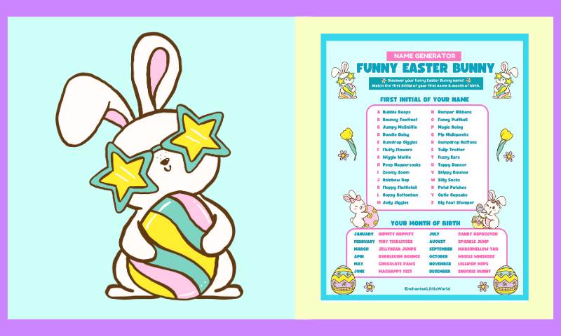Free Printable Funny Bunny Name