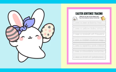 Free Printable Easter Sentence Tracing
