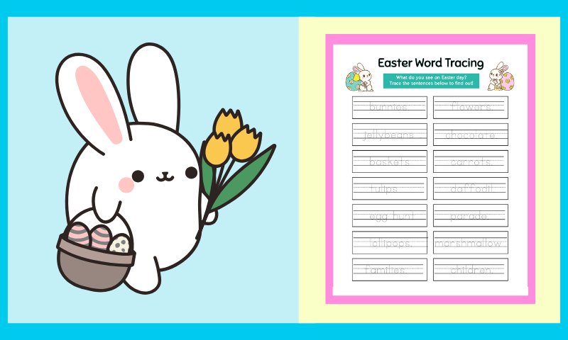 Free Printable Easter Word Tracing
