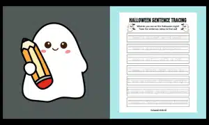 Free Printable Halloween Sentence Tracing