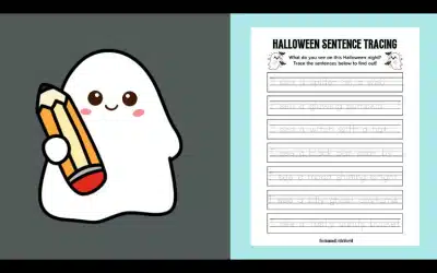 Free Printable Halloween Sentence Tracing