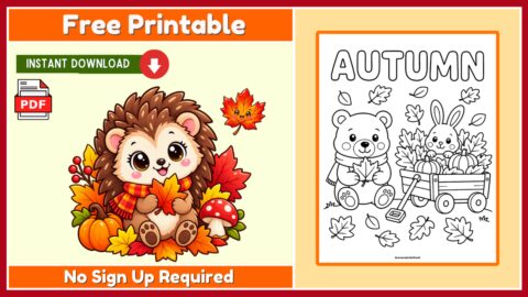 Free Autumn Coloring Page 5