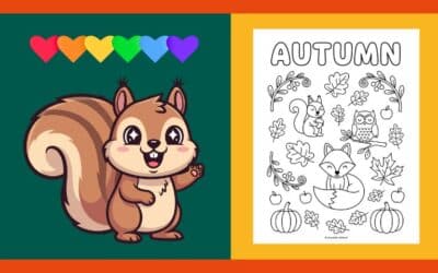 Free Printable Autumn Coloring Page 6
