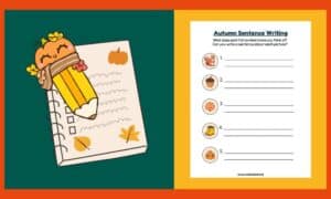 Free Printable Fall Sentence Writing Worksheet
