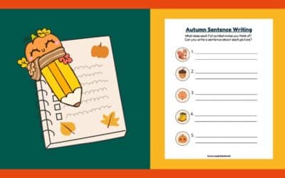Free Printable Fall Sentence Writing Worksheet