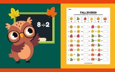 Free Printable Fall Division Math Worksheet
