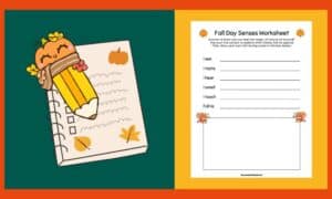 Free Printable Fall Senses Writing Worksheet