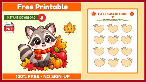 Free Fall Gratitude Worksheet