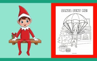 Free Elf On The Shelf Arrival Coloring Page 2