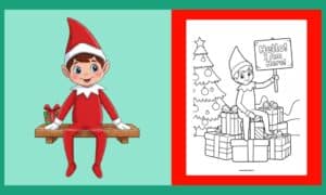 Free Elf On The Shelf Arrival Coloring Page 3