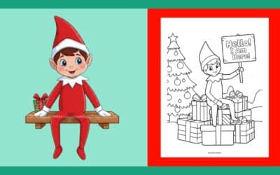 Free Elf On The Shelf Arrival Coloring Page 3