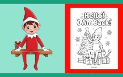 Free Elf On The Shelf Arrival Coloring Page 4