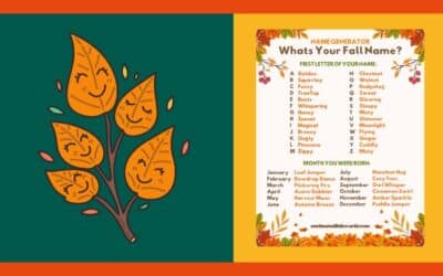 Free Printable Fall Name Generator