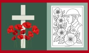 Free Printable Poppy Day Colouring #5