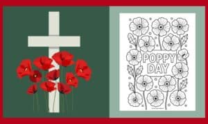 Free Printable Poppy Day Colouring #8