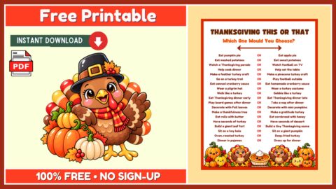 Free Thanksgiving Would You Rather