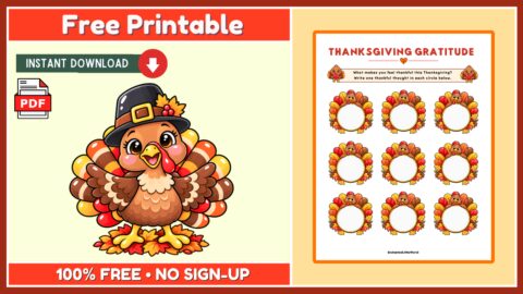 Free Thanksgiving Thankful Worksheet