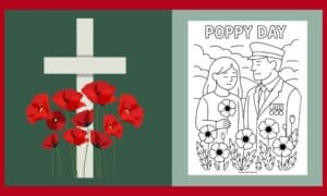 Free Printable Poppy Day Colouring #1