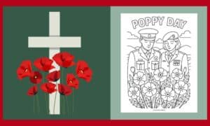 Free Printable Poppy Day Colouring #3