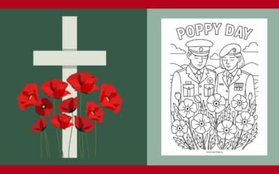 Free Printable Poppy Day Colouring #3