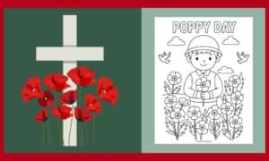 Free Printable Poppy Day Colouring #4