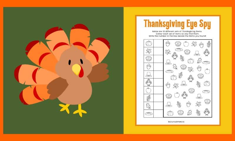 Free Thanksgiving I Spy Activity