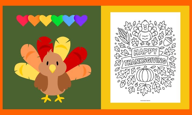 Free Thanksgiving Coloring Page 16