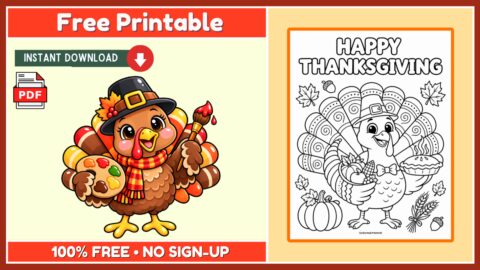 Free Thanksgiving Coloring Page 1