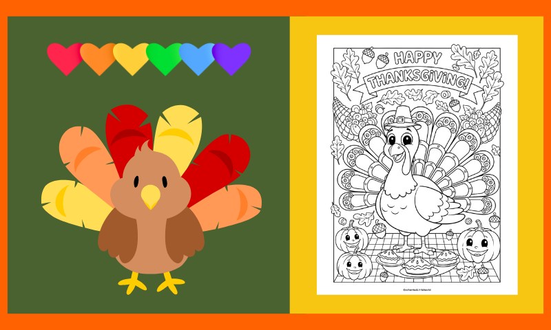 Free Thanksgiving Coloring Page 10