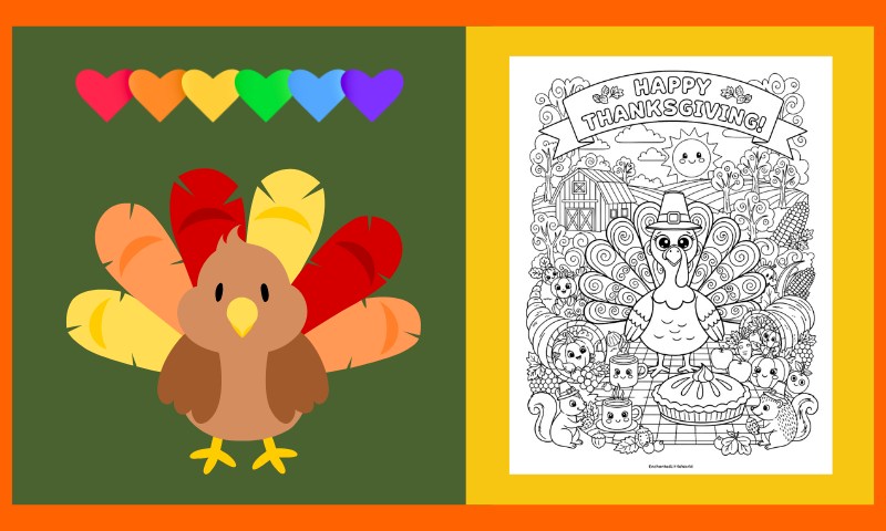 Free Thanksgiving Coloring Page 11