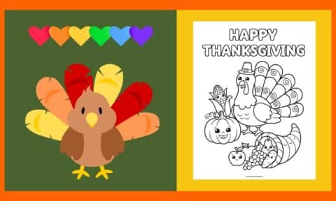 Free Thanksgiving Coloring Page 4