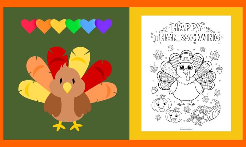Free Thanksgiving Coloring Page 6