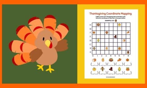 Free Thanksgiving STEM Mapping Worksheet