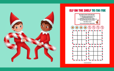 Free Printable Elf on the Shelf Tic-Tac-Toe Game
