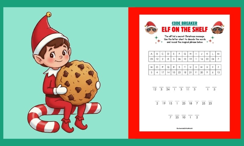 Free Elf On The Shelf Code Breaker Puzzle