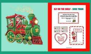 Free Elf on the Shelf Printable: Shoe Train Note & Prop