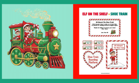 Free Elf on the Shelf Printable: Shoe Train Note & Prop