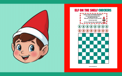 Free Printable Elf on the Shelf Checkers Game & Note Prop