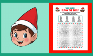 Free Printable Elf on the Shelf Word Search – Hard Level