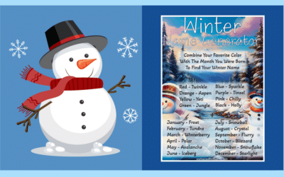 Free Printable Winter Name Generator