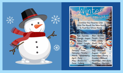 Free Printable Winter Name Generator