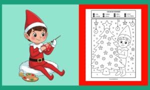 Free Elf On The Shelf Color By Number 1