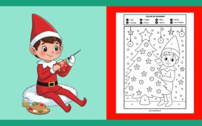 Free Elf On The Shelf Color By Number 1