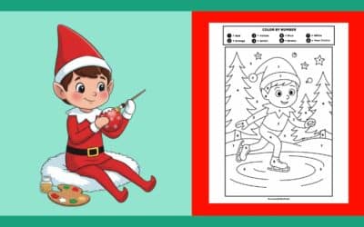 Free Elf On The Shelf Color By Number 2