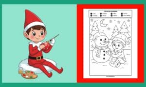 Free Elf On The Shelf Color By Number 3