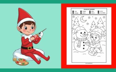 Free Elf On The Shelf Color By Number 3