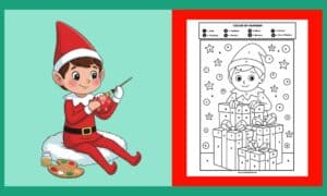 Free Elf On The Shelf Color By Number 4