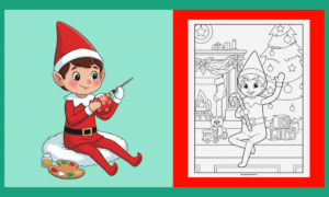 Free Elf On The Shelf Coloring Page 5