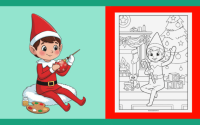 Free Elf On The Shelf Coloring Page 5